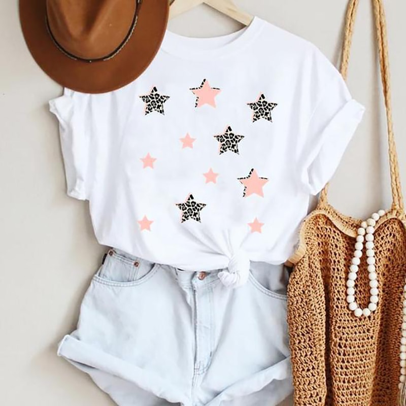 2022 Women Crew Neck White T-Shirt