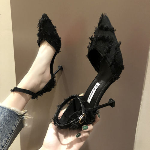 New spring and summer versatile girl’s pointed cat heel