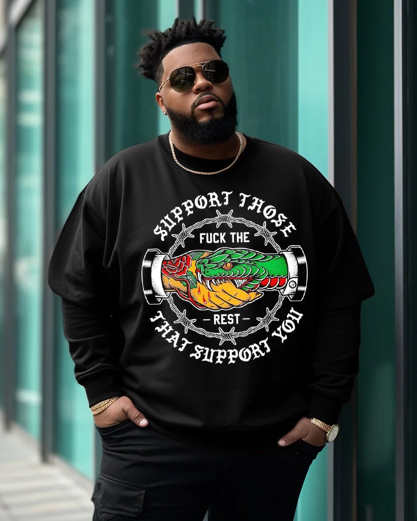 Men's Plus Size Support Those That Support You Sweatshirt