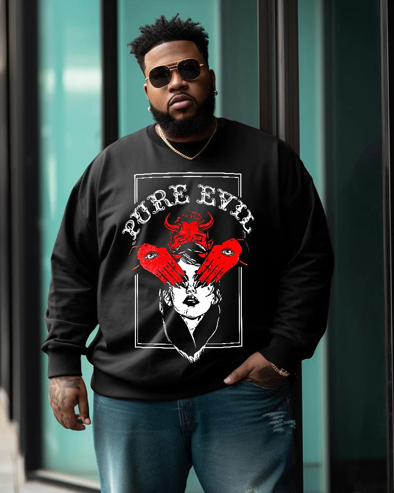 Men's Plus Size Pure Evil Sweatshirt