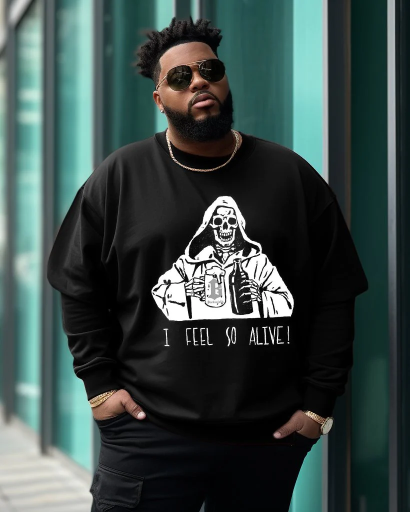 Men's Plus Size I Feel So Alive Sweatshirt