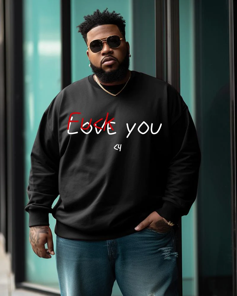 Men's Plus Size This Boy Say Love You Sweatshirt