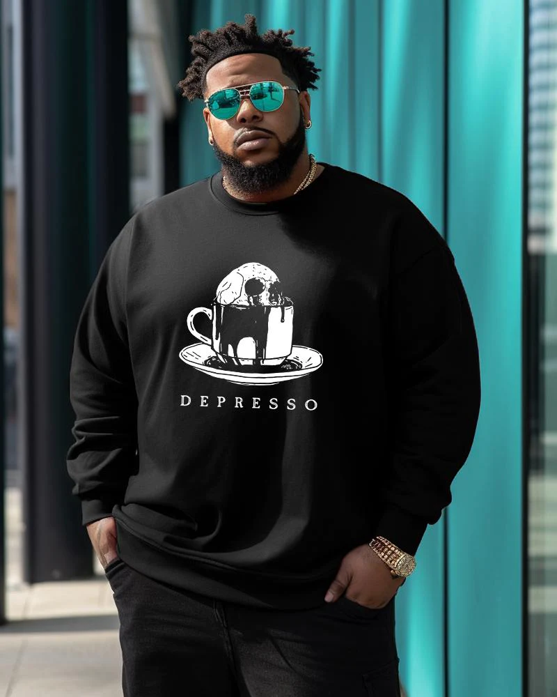 Men's Plus Size Depresso Sweatshirt