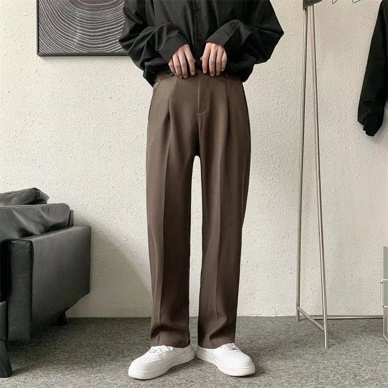 Brown/Black Suit Pants Men Fashion Society