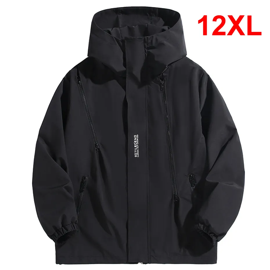 10XL 12XL Plus Size Windbreaker Men Waterproof Jacket