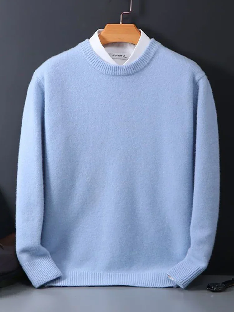 oversized Cashmere Sweater O-neck Pullovers for Men