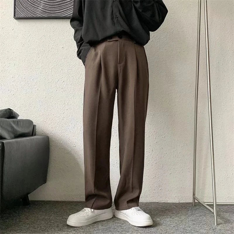 Brown/Black Suit Pants Men Fashion Society