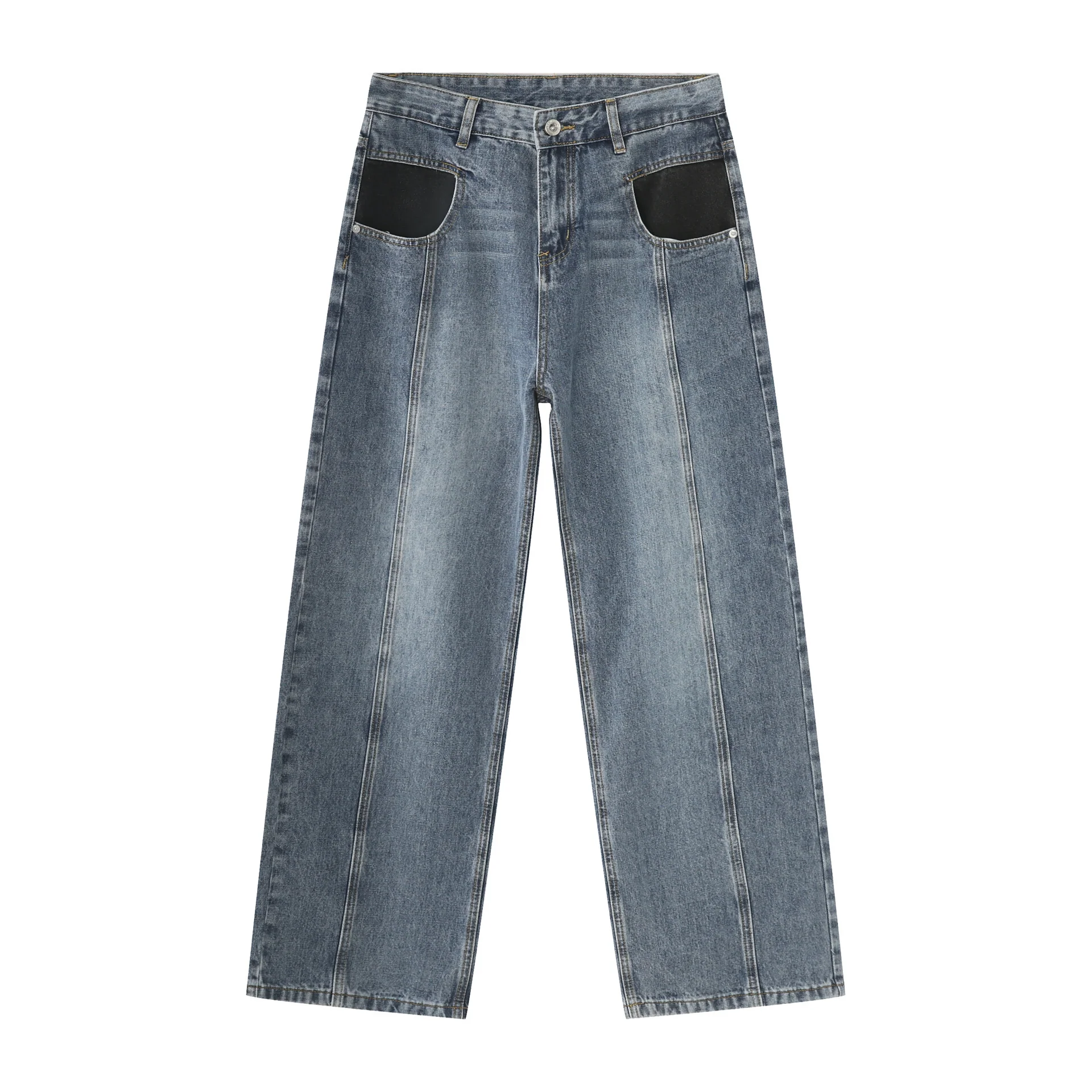 Vintage Jeans Men's Special-interest Design Pants