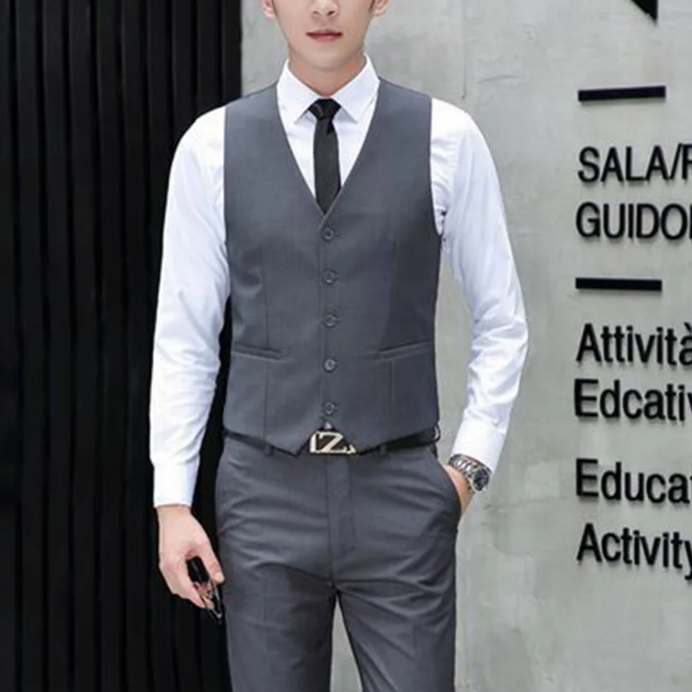 Men Formal Vest Sleeveless