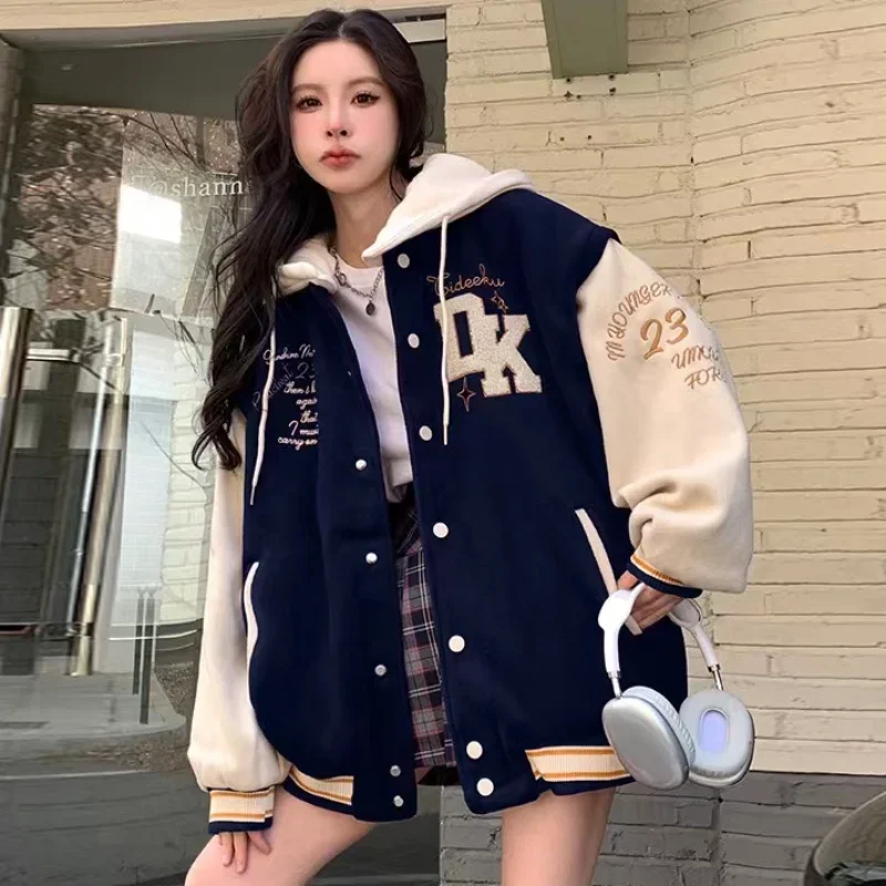 Women  Baseball  Loose Casual Jacket