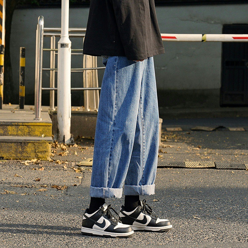Men's Cow Loose Drooping All-matching Jeans