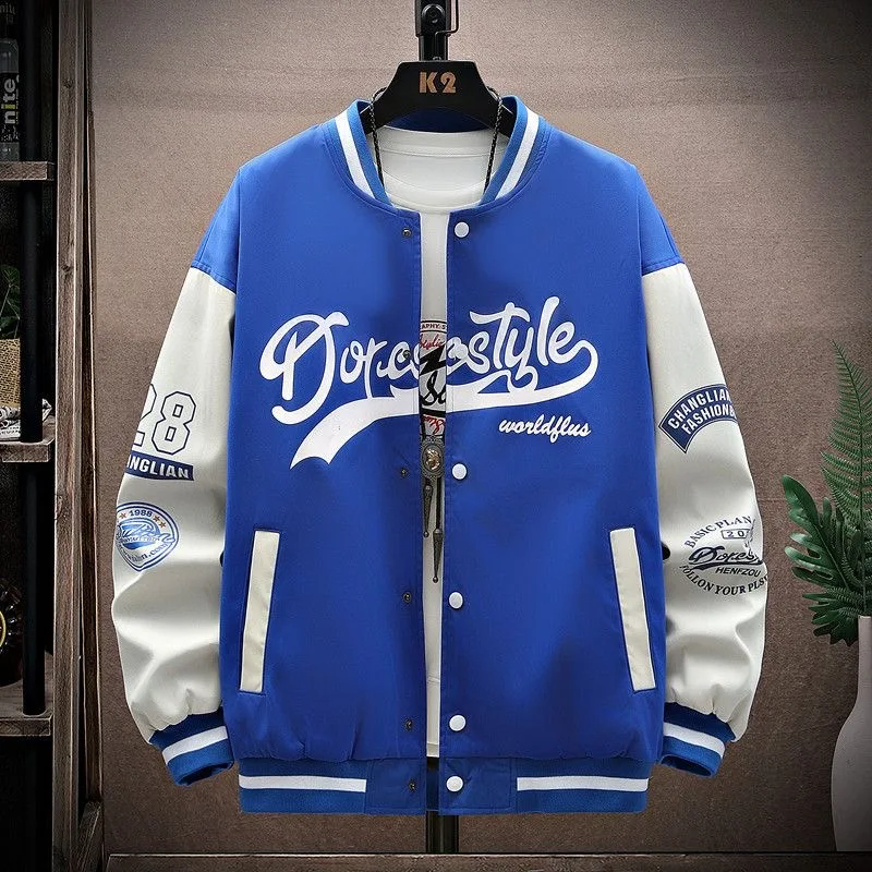 Printed Baseball Jacket for Men