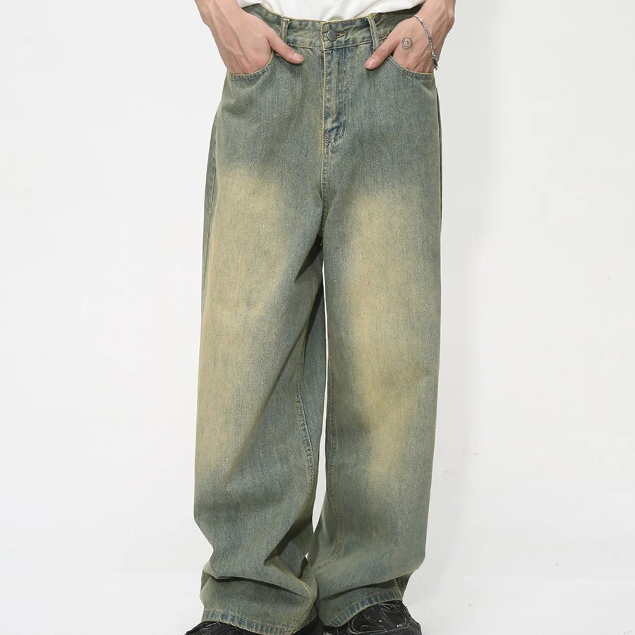 Basic Style Straight Loose Jeans