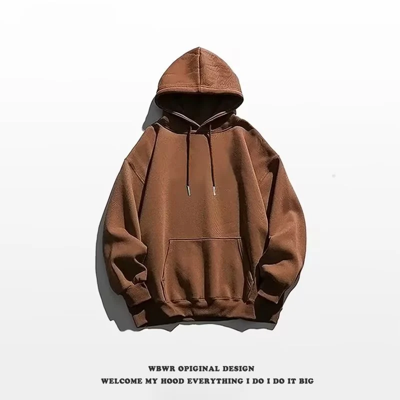 Sweater Men's Fashionable Solid Color Hooded