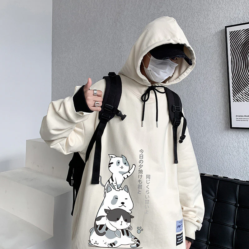 Hong Kong Style Boys Lapel Pullover Hoodie
