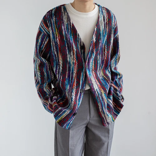 Fashion Cable Knit Sweater Jacket for Men