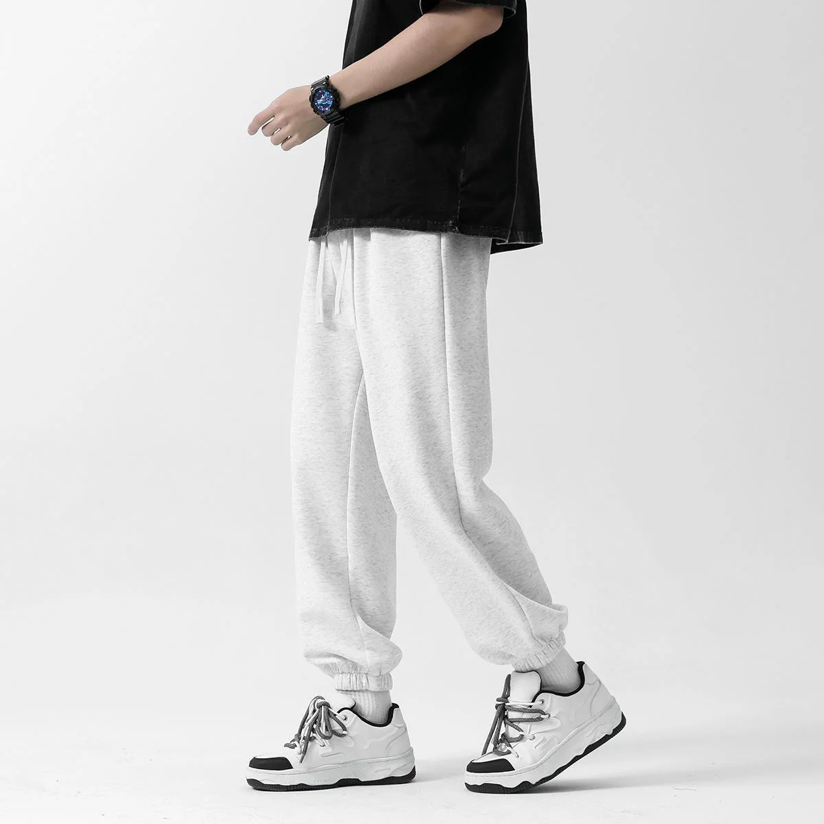 Loose Cropped Pants Solid Color Casual Fashion