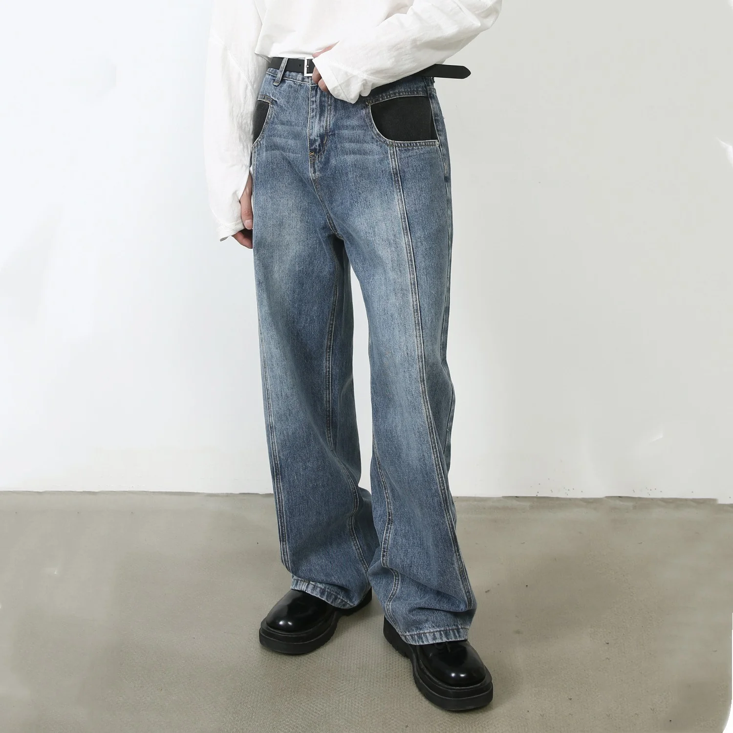 Vintage Jeans Men's Special-interest Design Pants