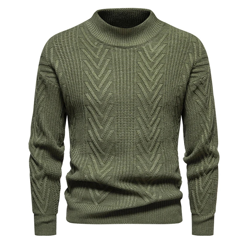 Crew Neck Knit Mens Winter Sweater