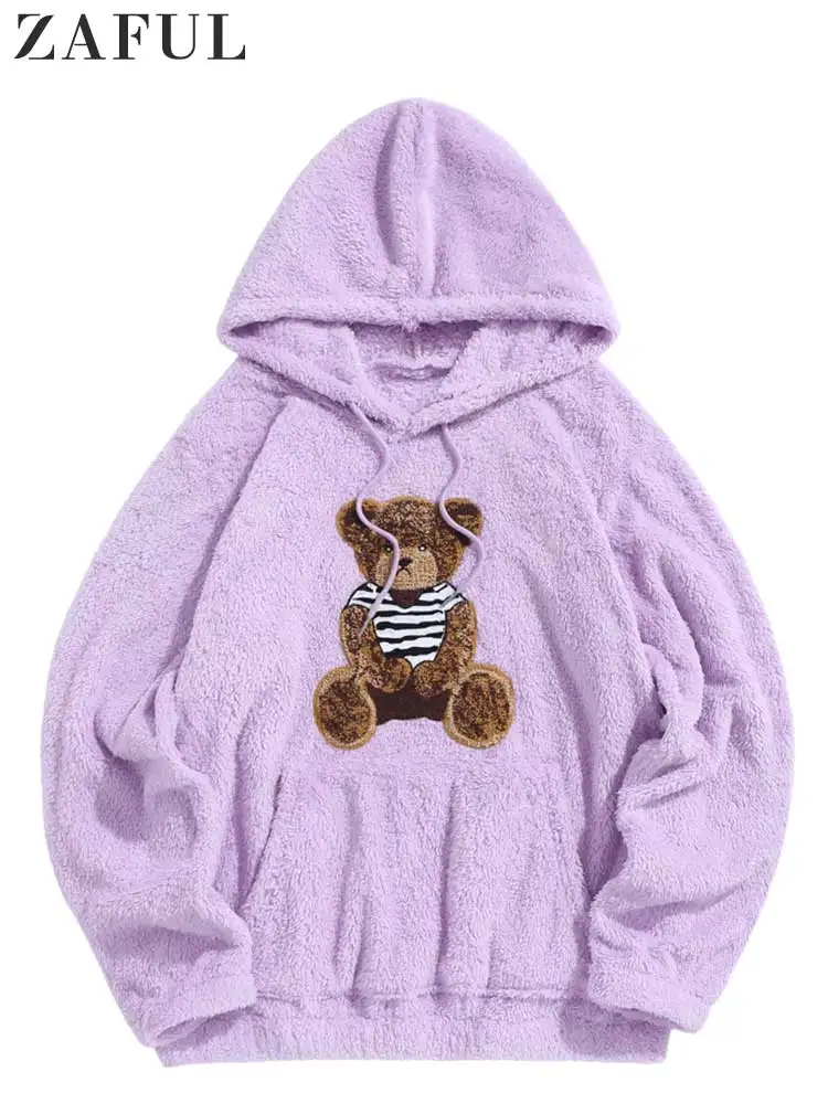 Men Fluffy Teddy Bear hoodie