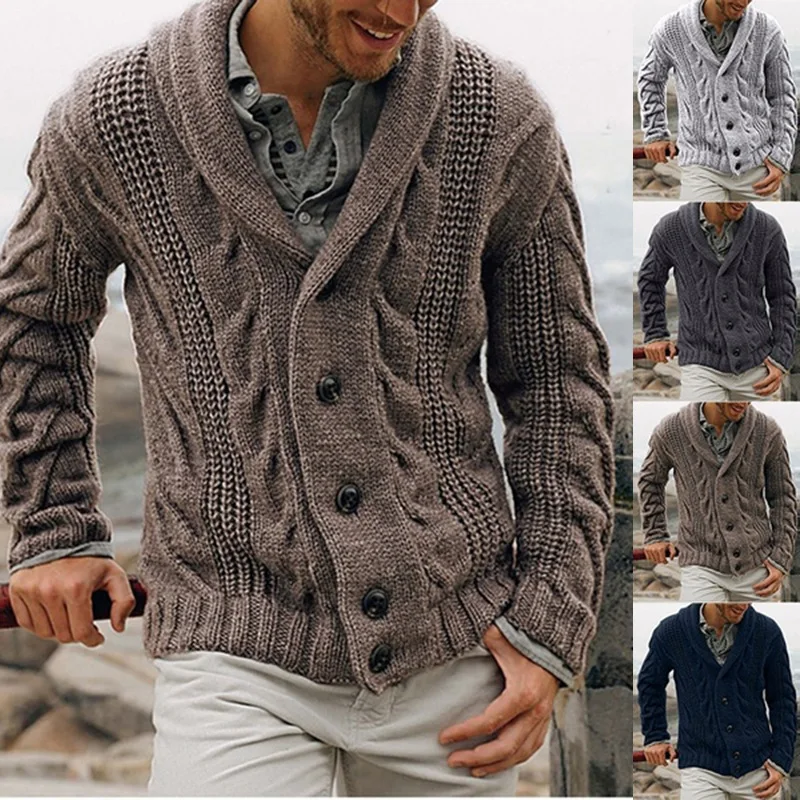 Cable Knitted Sweater for men