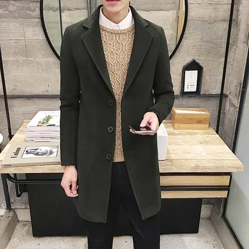 Long winter Cotton Coat for men